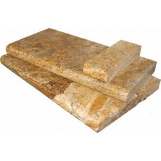 Mountain Bluestone 12x24 Flamed One Long Side Bullnose Pool Coping 